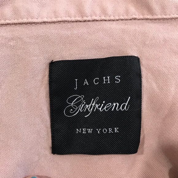 Jachs Girlfriend New York collared button front short sleeve pleated Camp shirt - Picture 6 of 9